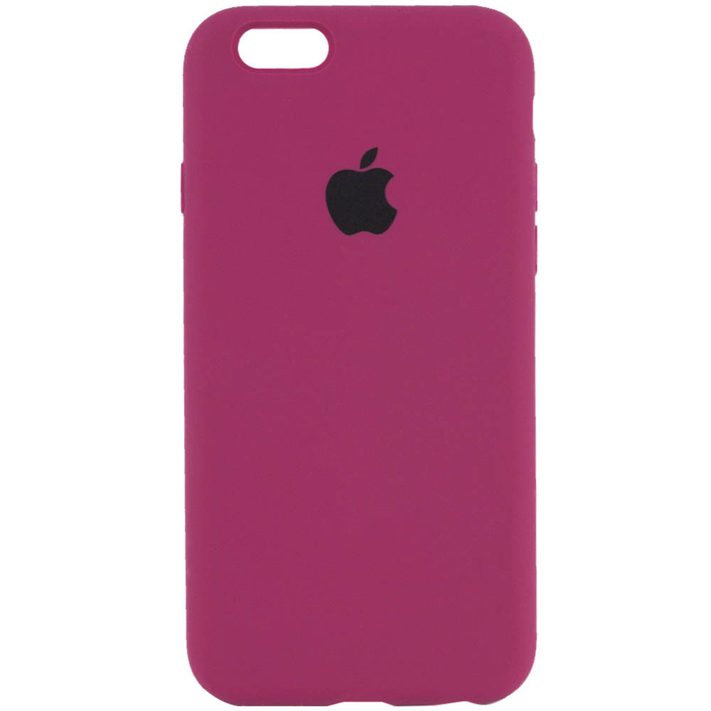 Silicone Case Full Protective (AA) для iPhone 6/6s (Maroon)-0